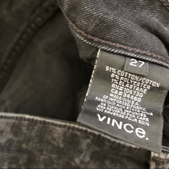 Vince Dylan Black Floral Ankle Skinny Jeans 27 - Picture 9 of 11